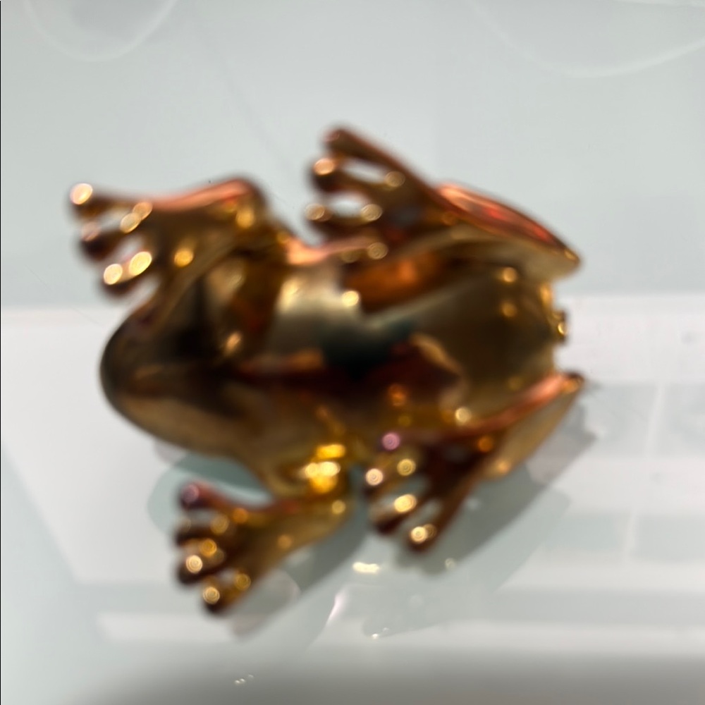 Frog Prince Trinket Box Green Gold   Magnetic Closure - Picture 7 of 7